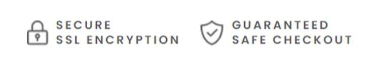 Secure SSL encryption and guaranteed safe checkout